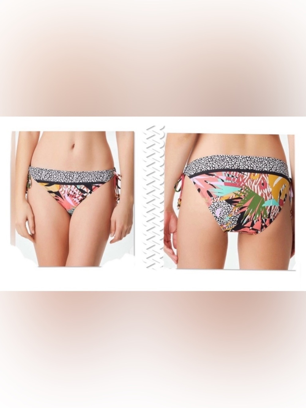 Bleu Rod Beattie Let's Get Loud Tie Side Bikini Bottom Size 12